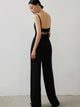 Black Long French Unique Evening Dress Prom Dress Fashionable Minimalist Jumpsuit - Dorabear - The Dancewear Store Online 