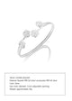 Camellia 999 Full Silver Bracelet Exquisite Bracelet Light Luxury Bangle - Dorabear - The Dancewear Store Online 