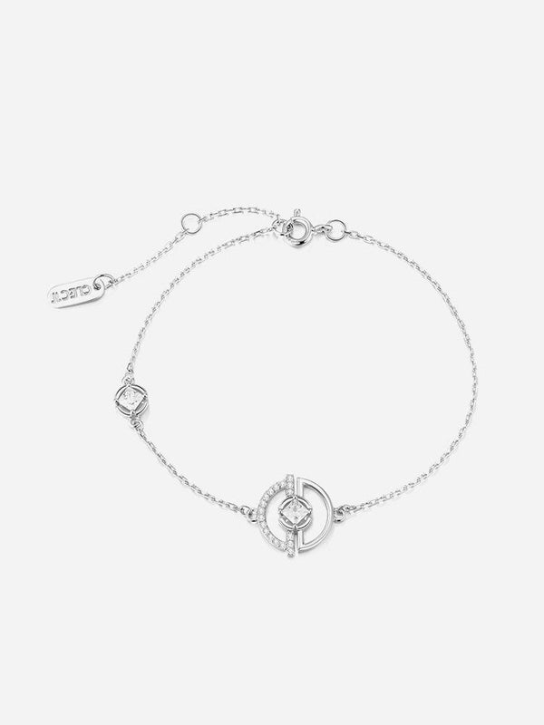 Concentric Circles Pure Silver Bracelet Light Luxury Small Exquisite Girl's Birthday Gift - Dorabear - The Dancewear Store Online 