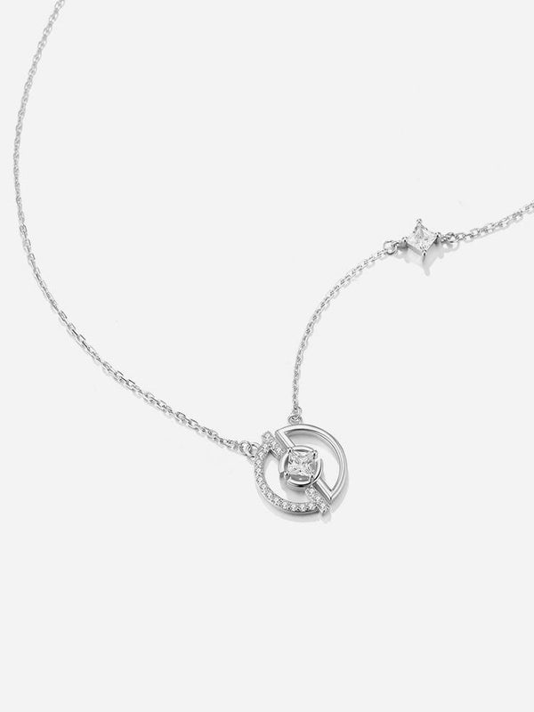 Concentric Circles Pure Silver Necklace Light Luxury Silver Ornament Birthday Gift - Dorabear - The Dancewear Store Online 