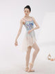 Contrast Color Suspender Printed Leotard Ballet Training Clothing - Dorabear