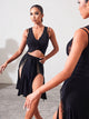 Copper Ammonia Silk Latin DanceTraining Clothes Loose Sports Top - Dorabear