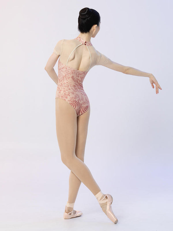 Droplet Clloar Retro Printed Leotard Ballet Dance Practice Clothes - Dorabear