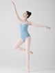 Fragmented Lace Patchwork Suspender Backless Ballet Leotard Training Suit - Dorabear