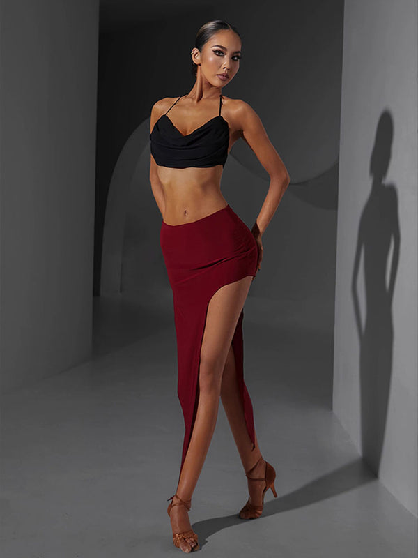 Irregular Skirt including Underpants Latin Dance Training Clothes - Dorabear