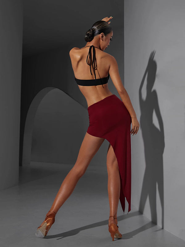 Irregular Skirt including Underpants Latin Dance Training Clothes - Dorabear