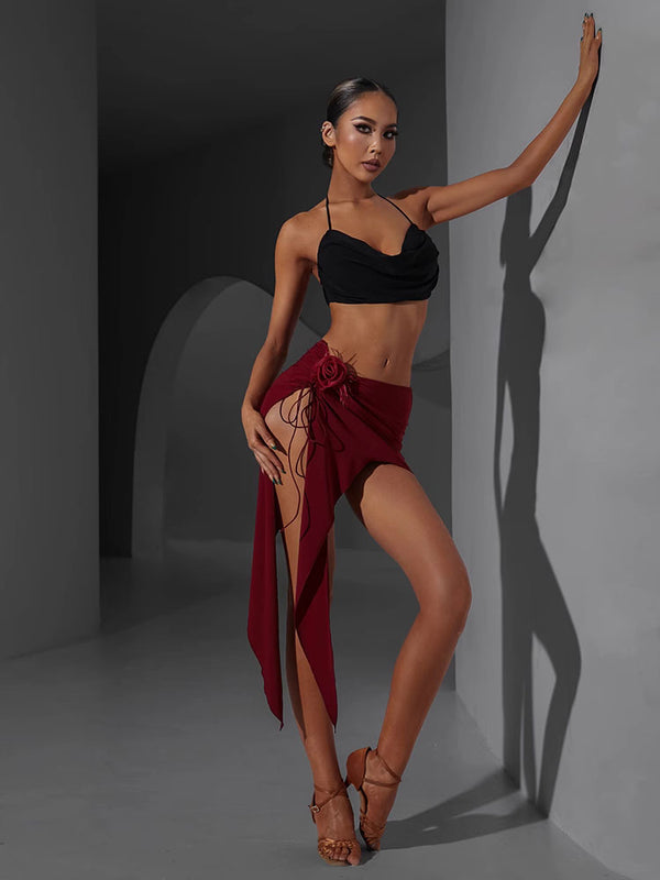 Irregular Skirt including Underpants Latin Dance Training Clothes - Dorabear