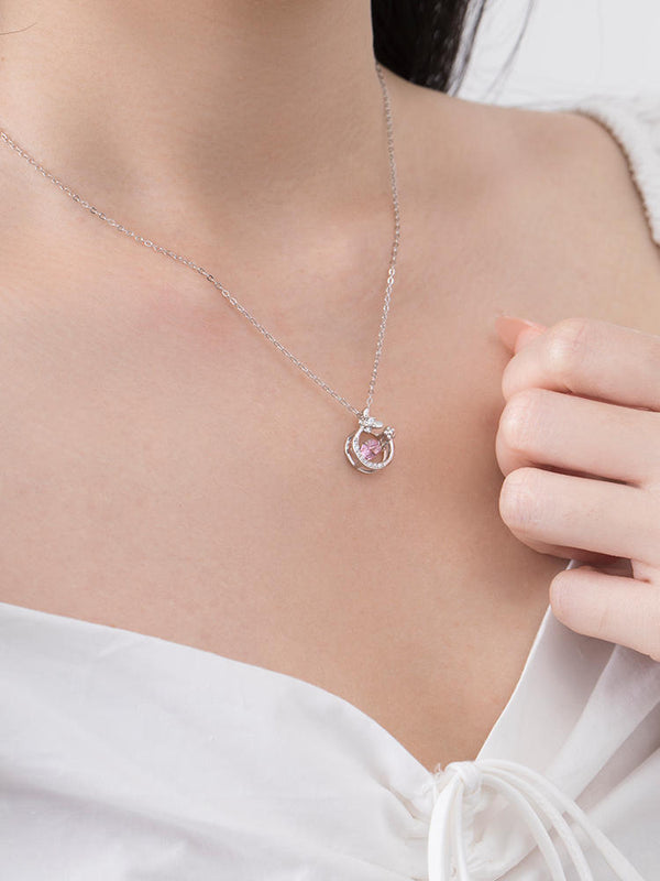 Heartbeat Butterfly Silver Necklace Light Luxury Extraordinary Collarbone Chain - Dorabear - The Dancewear Store Online 