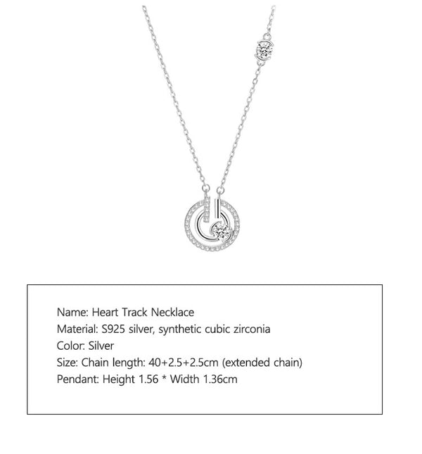 Heartbeat Trajectory Pure Silver Necklace, Light Luxury Small Popular Girl's Birthday Gift - Dorabear - The Dancewear Store Online 