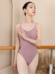 High hip color contrast suspender dance Boilersuit ballet training suit - Dorabear