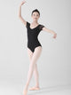 Lace Short Sleeved Open Back High Crotch Leotard Ballet Practice Suit - Dorabear