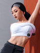 Latin Dance Beauty Back Suspenders High Waist Top with Chest Pad - Dorabear