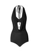 Latin Dance Training Clothes Swing Collar Open Back Leotard - Dorabear