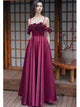 Long Satin Prom Dress Women's Performance Gown Dinner Party Formal Dress - Dorabear - The Dancewear Store Online 