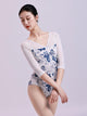 Mesh Patchwork Printed Ballet Leotard Basic Training Clothes - Dorabear