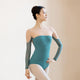 Mesh Spliced Open Back Training Suit Ballet Dance Lace Leotard - Dorabear