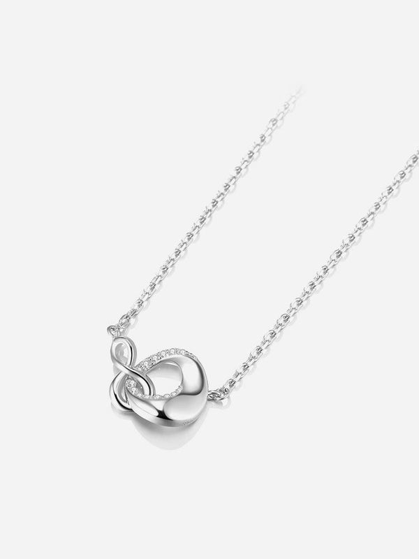 Mobius Ring Pure Silver Necklace Light Luxury Unique Girl's Birthday Gift - Dorabear - The Dancewear Store Online 