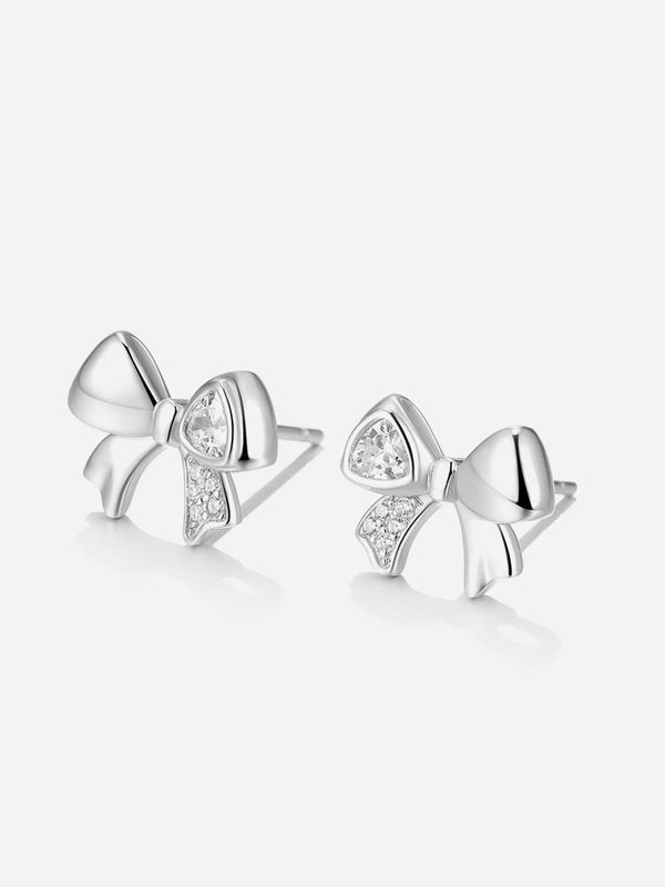 Moonlight Bow S925 Silver Ear Studs Unique Design Jewelry Earrings - Dorabear - The Dancewear Store Online 
