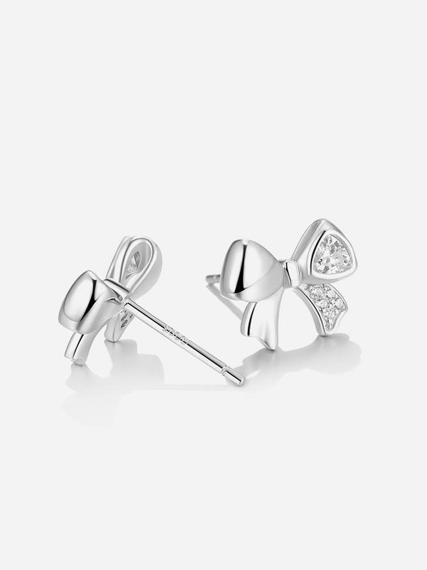 Moonlight Bow S925 Silver Ear Studs Unique Design Jewelry Earrings - Dorabear - The Dancewear Store Online 