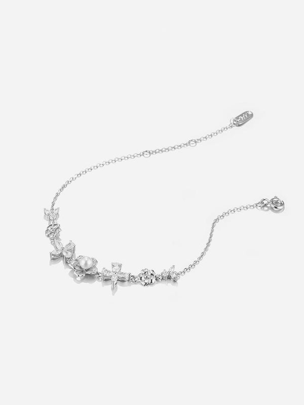 Peach Blossom Pure Silver Bracelet Light Luxury Unique Exquisite Birthday Gift - Dorabear - The Dancewear Store Online 