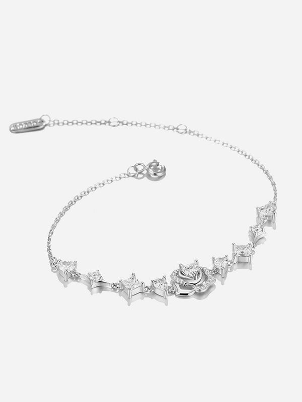 Rose Dew Silver Bracelet Girl's Light Luxury Small Elegant Birthday Gift - Dorabear - The Dancewear Store Online 