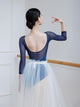 Round Neck Mesh Medium Sleeved Ballet Leotard Dance Practice Clothes - Dorabear - The Dancewear Store Online 