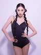 Simple Design Cross Back Strap Leotard Latin Dance Training Clothing - Dorabear