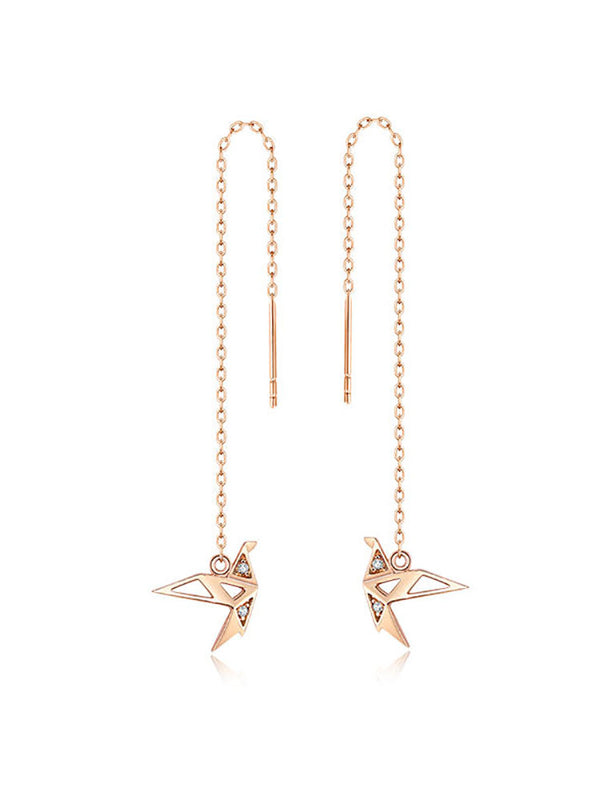 Starlight Thousand Paper Crane Earrings, Pure Silver Earrings Girsl's Gift - Dorabear - The Dancewear Store Online 