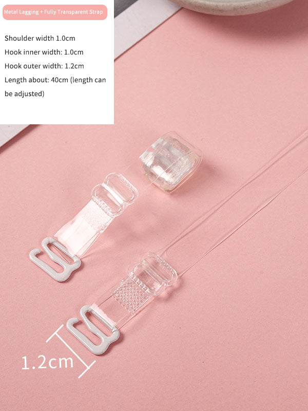 Transparent Bra Shoulder Straps Boat Neck Underwear Accessories - Dorabear