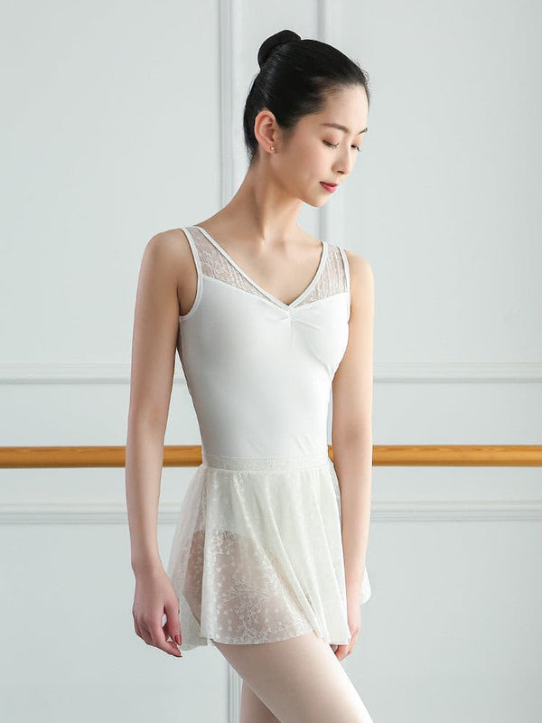 Ballet Lace Practice Clothes Back Cross Strap Dance Leotard - Dorabear