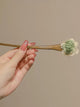 Antique Camellia Hairpin Oriental Element Headdress Retro Dried Flowers Wood Hair Accessories - Dorabear