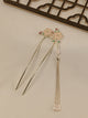 Antique Flower Tassel Hairpin Oriental Elements Coiled Hair Headdress Cheongsam Accessories - Dorabear