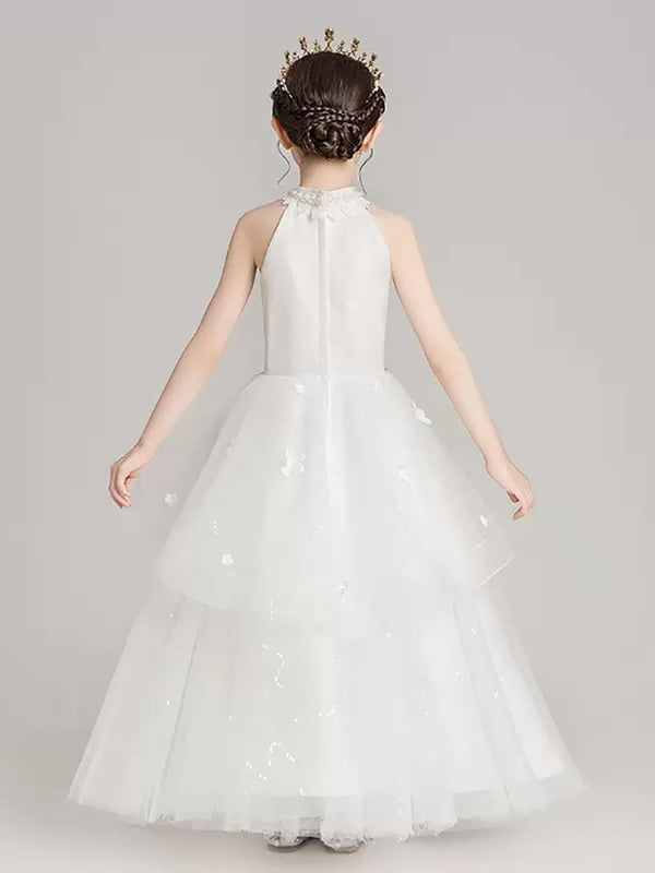 Autumn/Winter Birthday Princess Dress Girls Evening Gown Flower Girl Wedding Dress - Dorabear