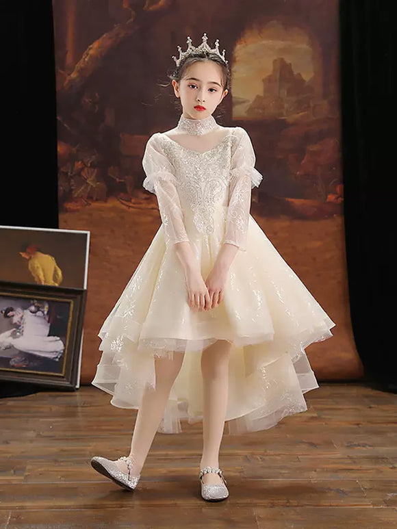 Autumn/Winter Evening Dress Girls Princess Dress Long Sleeve Performance Costume - Dorabear