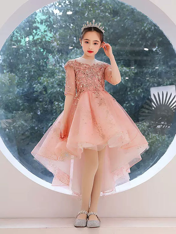 Autumn/Winter Evening Gown Birthday Princess Dress Flower Girls Wedding Dress Performance Dress - Dorabear