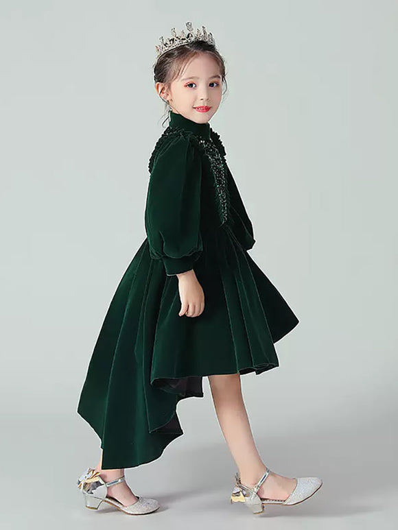 Autumn/Winter Evening Gown Girl's Long Sleeve Princess Dress Performence Costume - Dorabear