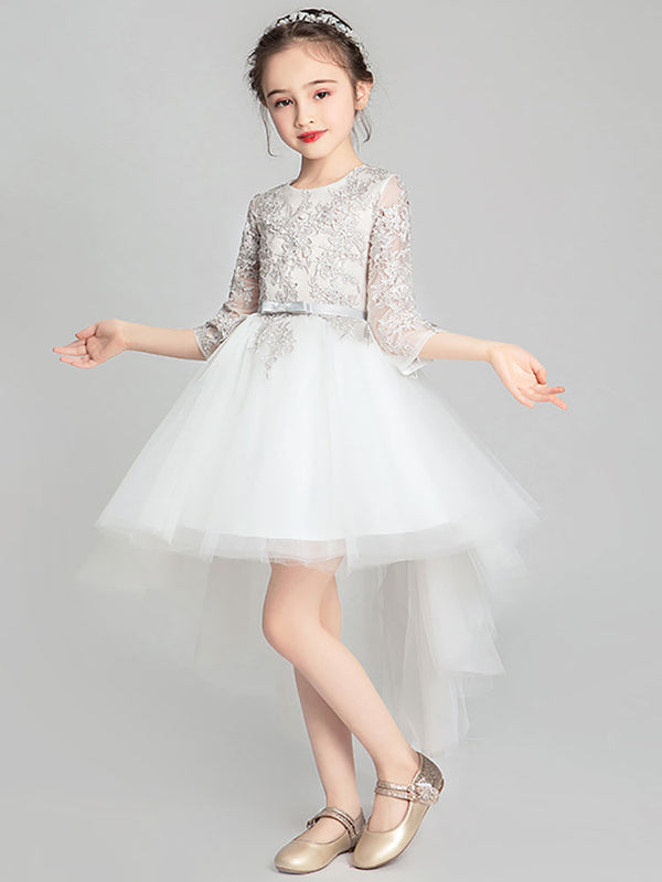 Autumn/Winter Flower Girl Princess Dress High end Piano Performance Costume Girls Evening Gown - Dorabear