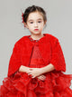 Autumn/Winter Flower Kid's Long-sleeved Cape Coat Girl's Outerwear Plush Shawl - Dorabear