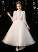 Autumn/Winter Girl Princess Dress Puffy Evening Gown High-end Piano Performance Costume - Dorabear