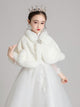 Autumn/Winter Girl's Plush Thickened Cloak Flower Girl's Thickened Shawl Waistcoat - Dorabear