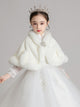 Autumn/Winter Girl's Plush Thickened Cloak Flower Girl's Thickened Shawl Waistcoat - Dorabear