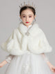 Autumn/Winter Girl's Plush Thickened Cloak Flower Girl's Thickened Shawl Waistcoat - Dorabear