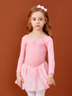 Autumn/Winter Front Collar Gathered Long Sleeve Ballet Dress - Dorabear