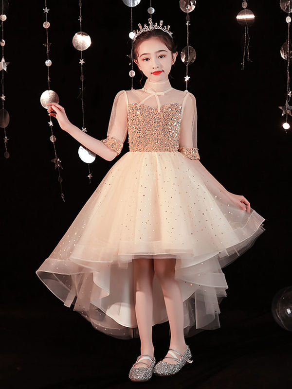 Autumn/Winter Girls' Evening Gown High-end Princess Dress Puffy Performence Dress - Dorabear