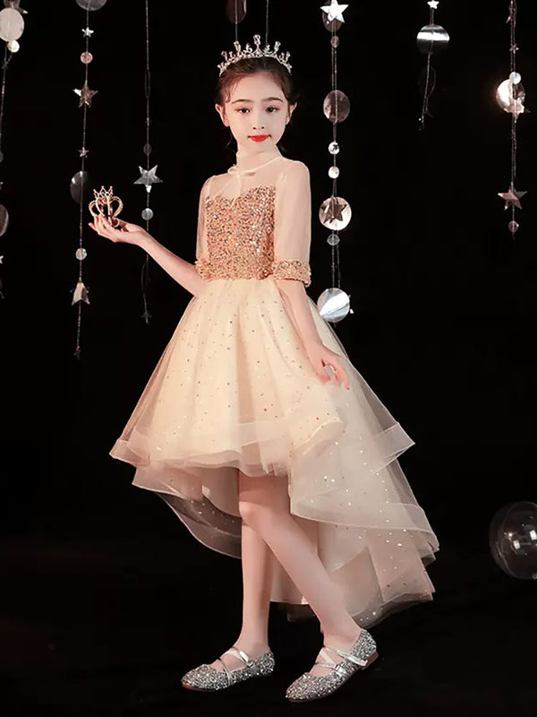 Autumn/Winter Girls' Evening Gown High-end Princess Dress Puffy Performence Dress - Dorabear