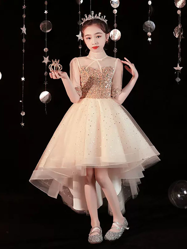 Autumn/Winter Girls' Evening Gown High-end Princess Dress Puffy Performence Dress - Dorabear