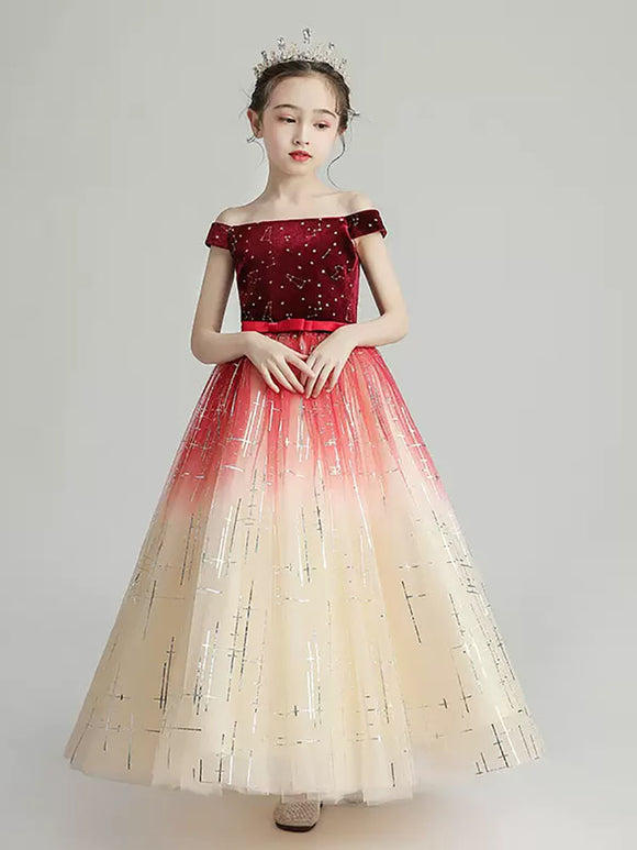 Flower Gilr' Puffy Wedding Dress Girl's Performence Costume Evening Gown Princess Dress - Dorabear