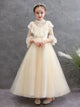 Autumn/Winter Girls' Piano Performance Costume Banquet Gown Flower Girl Wedding Dress - Dorabear