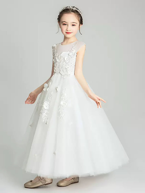 Autumn/Winter Girls' Piano Performance Costume Princess Dress Puffy Wedding Dress - Dorabear