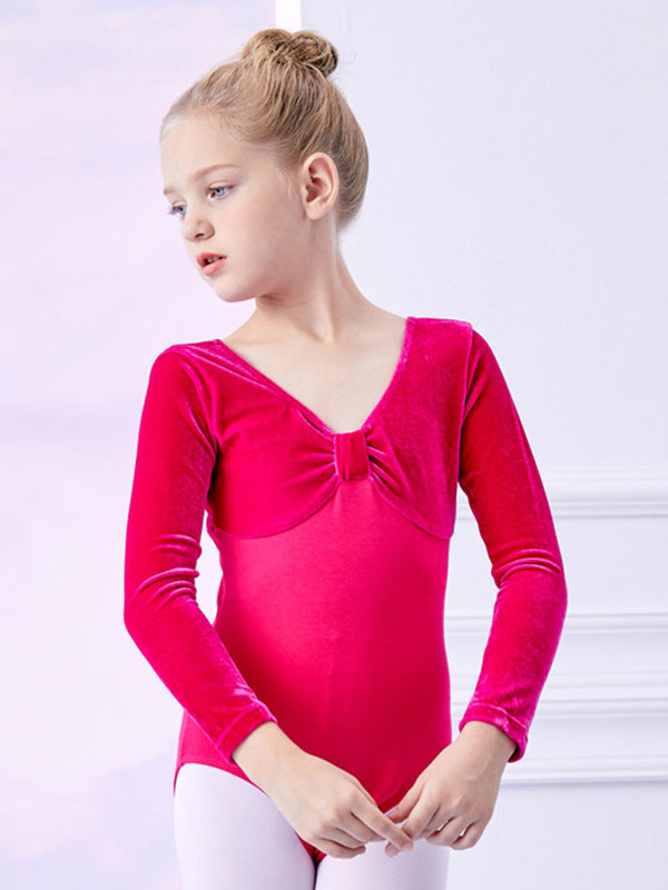 Autumn/Winter Long-sleeved Velvet Ballet Practice Clothes Dance Leotard - Dorabear